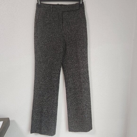 Zara Basic Black And White Tweed Pants Size Small Style Glen 534 - Picture 1 of 3